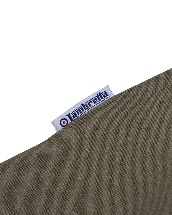 Lambretta Two Tone Tipped Polo Khaki/Java