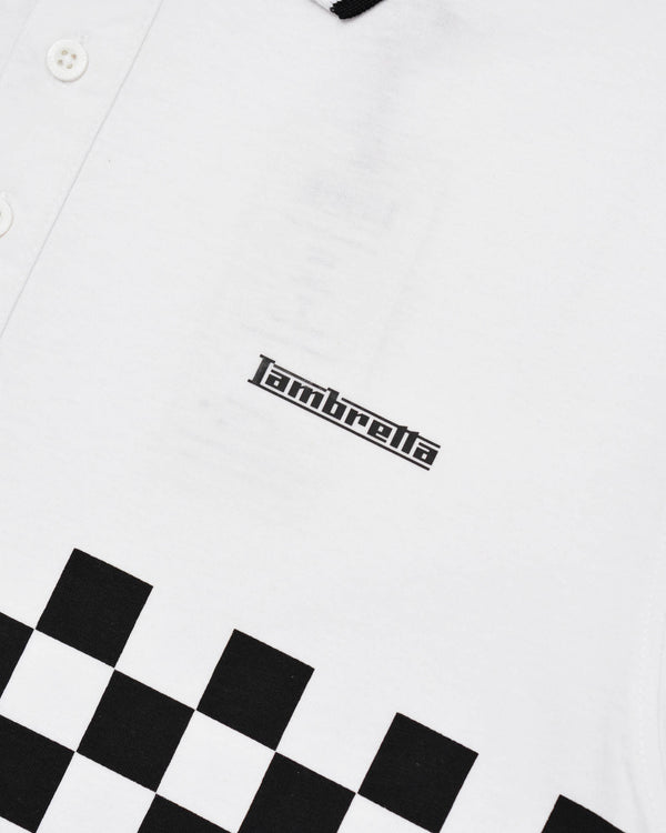 Lambretta Two Tone Tipped Polo White/Black