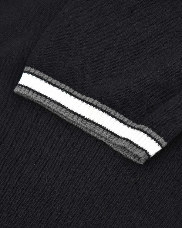 Lambretta Valero Tipped SS Knit Polo Black