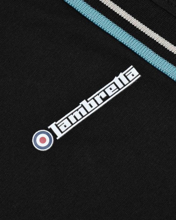 Lambretta Vertical Stripe Polo Black