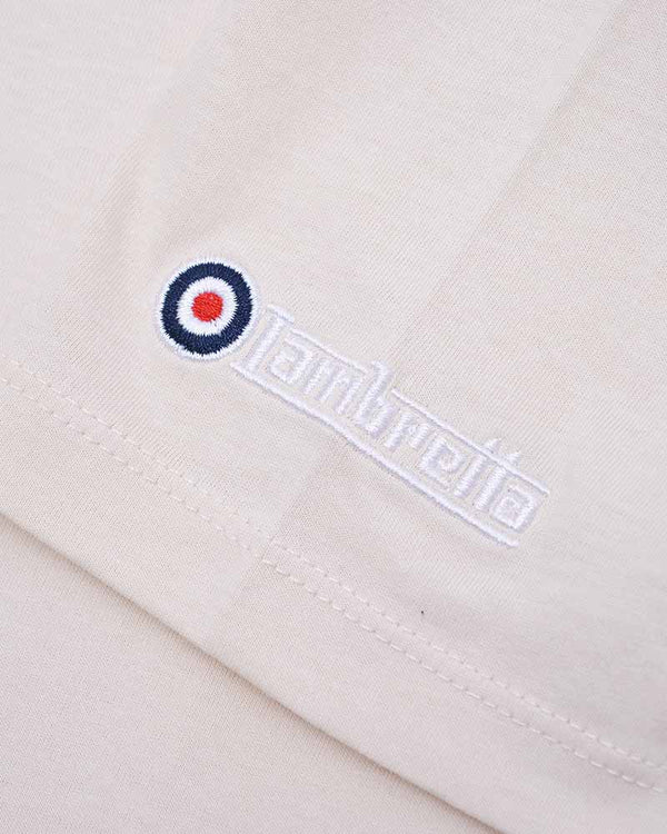 Lambretta Vertical Stripe Tee Whitecap Grey