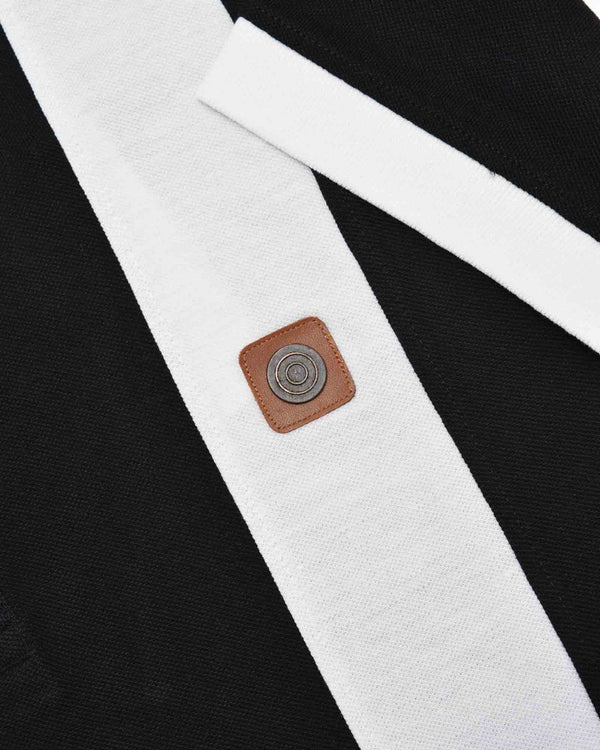 Lambretta Vintage Panel Polo Black/White