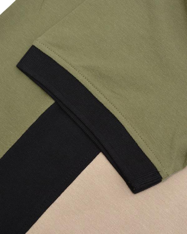 Lambretta Vintage Panel Polo Khaki