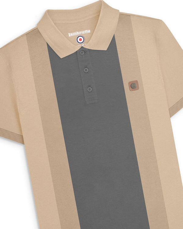 Lambretta Vintage Panel Polo Stone