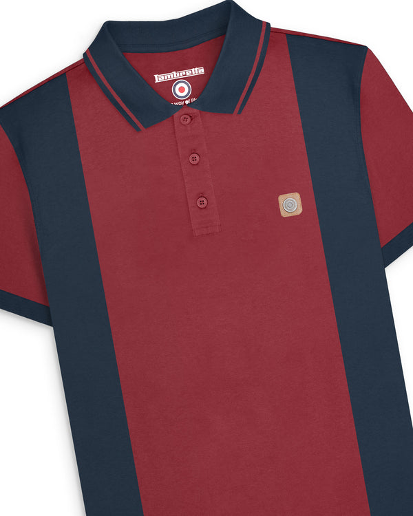 Lambretta Vintage Polo Burgundy/Navy
