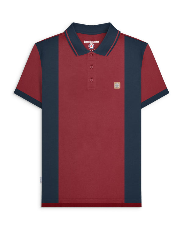 lambretta Vintage Polo Burgundy/Navy