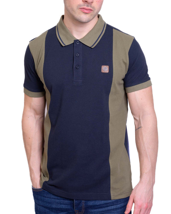 Lambretta Vintage Polo Navy/Khaki