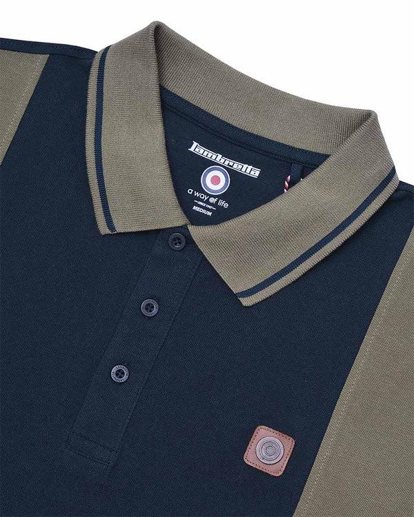 Lambretta Vintage Polo Navy/Khaki