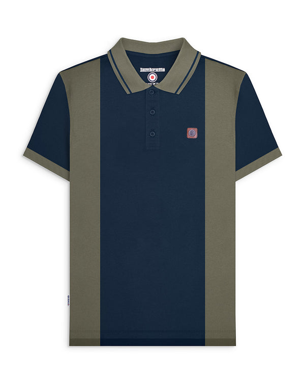 lambretta Vintage Polo Navy/Khaki