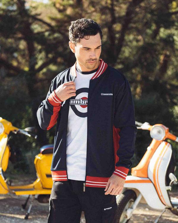 Lambretta Vintage Track Jacket Navy/Red/White