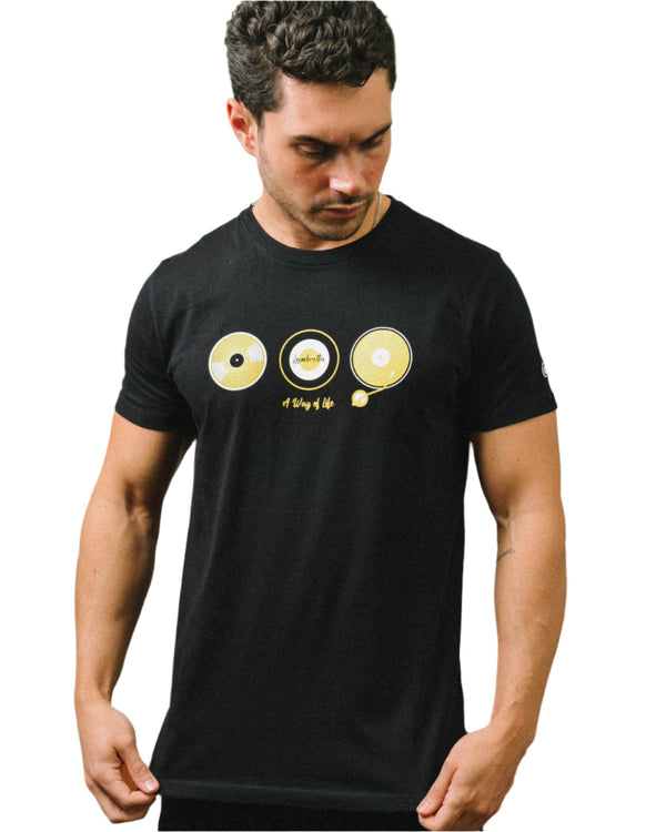 Lambretta Vinyl Tee Black