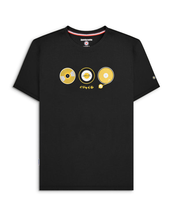 lambretta Vinyl Tee Black