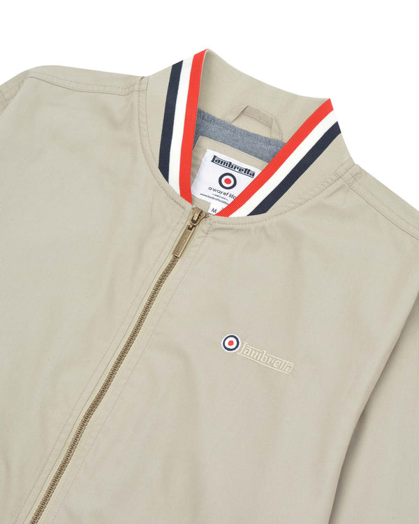 Lambretta Triple Tipped Monkey Jacket Stone/Red/White/Navy