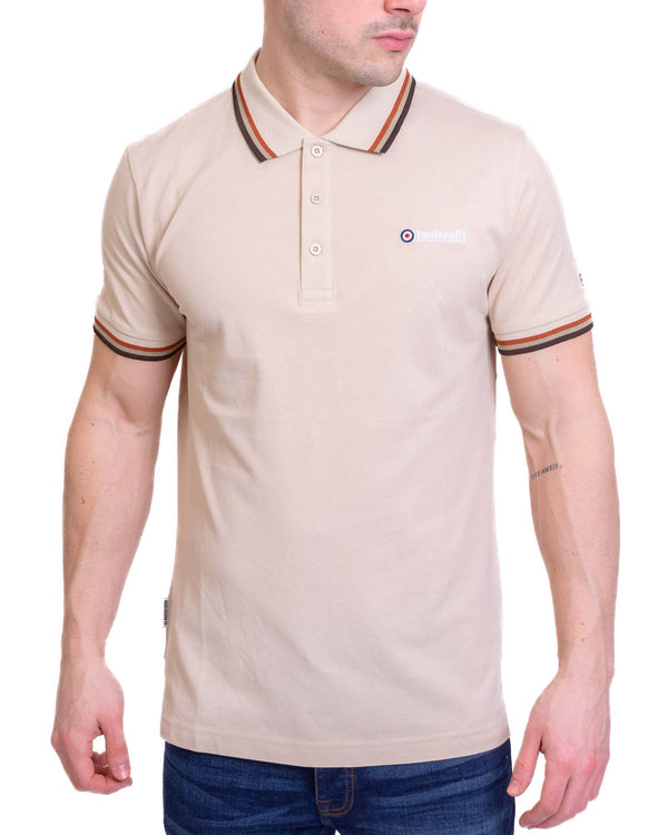 Lambretta Triple Tipped Polo Oatmeal/Clay/Stone/Java