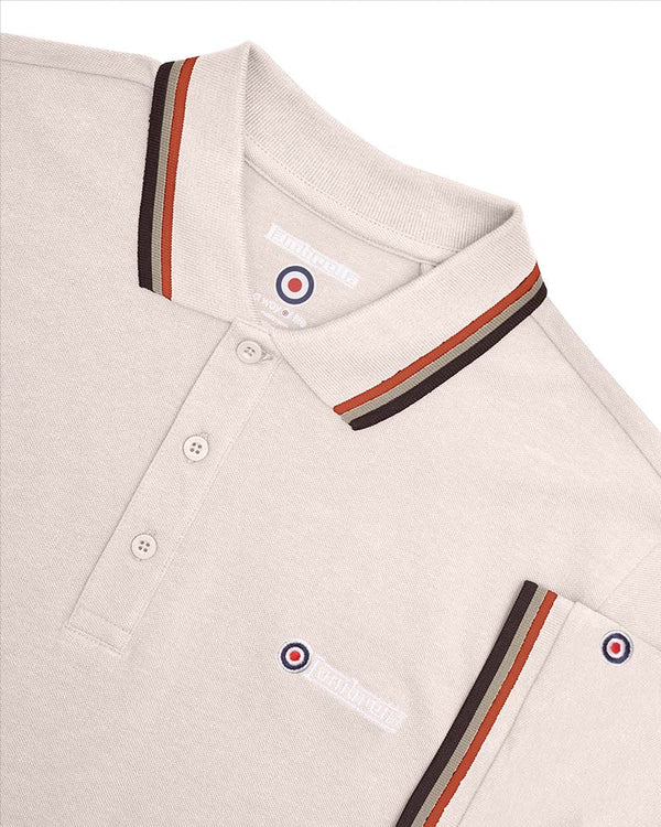 Lambretta Triple Tipped Polo Oatmeal/Clay/Stone/Java