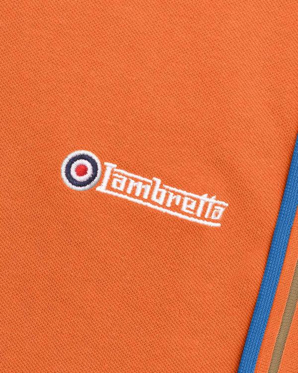 Lambretta Twin Tipped Polo Orange/Khaki/Vallarta Blue
