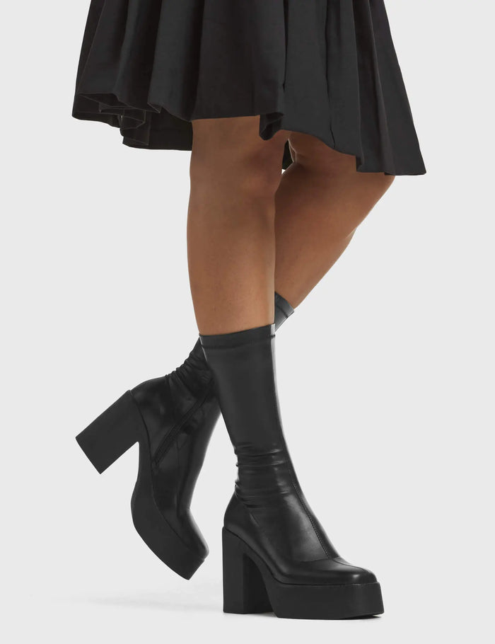 Lamoda Holler Back Super Stretch Platform Calf Boots