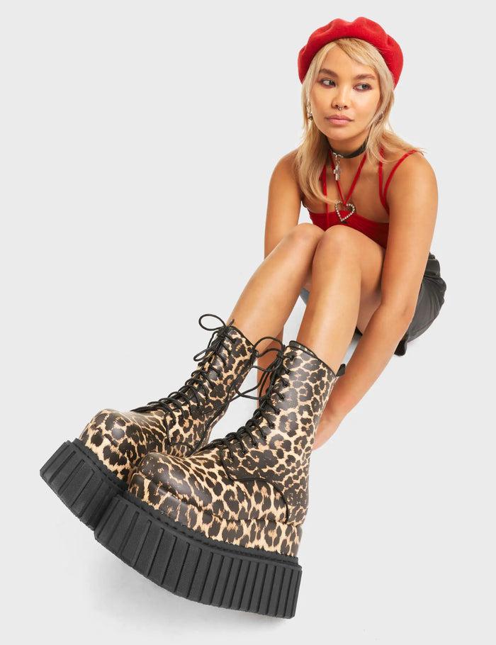 Lamoda Jungle Queen Chunky Creeper Platform Ankle Boots