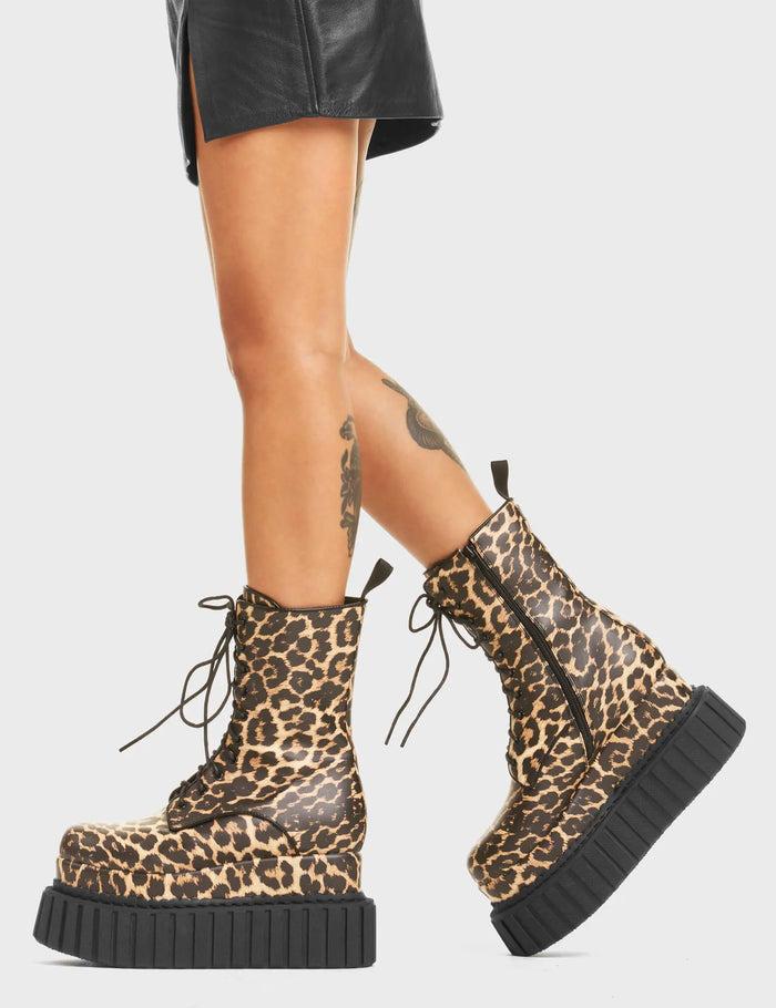 Lamoda Jungle Queen Chunky Creeper Platform Ankle Boots