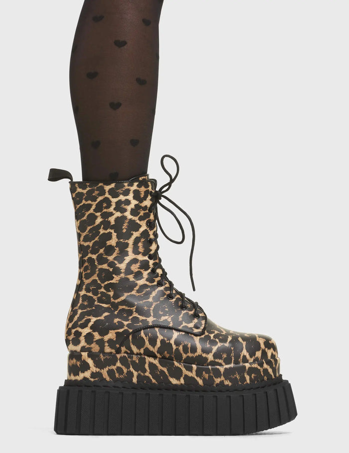 lamoda Jungle Queen Chunky Creeper Platform Ankle Boots