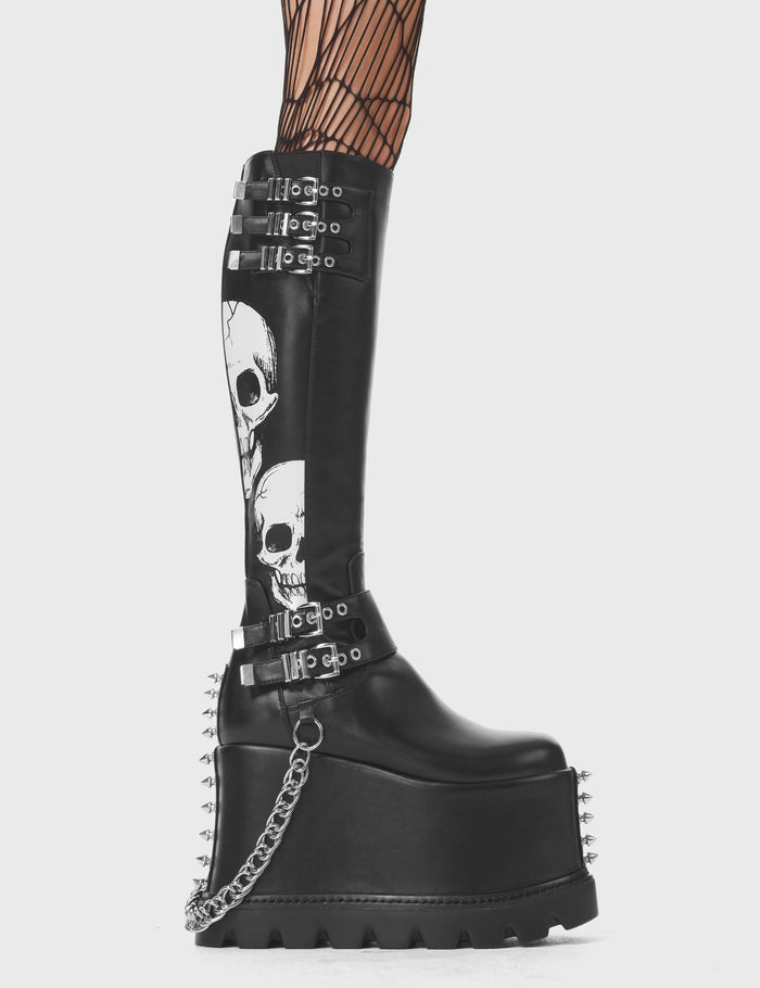 lamoda A Cut Above Chunky Platform Knee High Boots