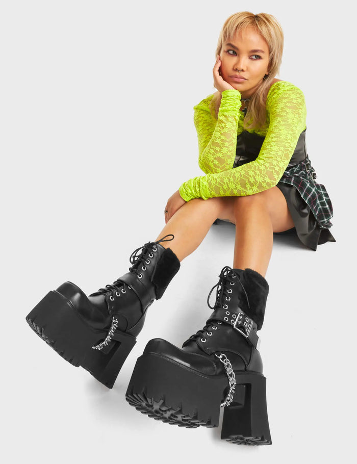 Lamoda Accelerate Chunky Platform Ankle Boots