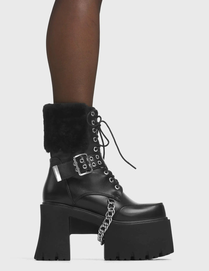 lamoda Accelerate Chunky Platform Ankle Boots