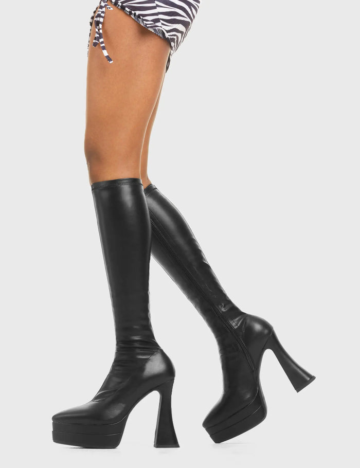 Lamoda Alter Ego Platform Knee High Boots