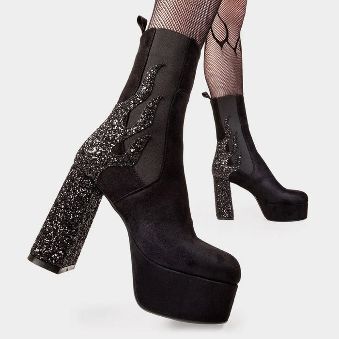 Lamoda Apparent Lies Platform Calf Boots