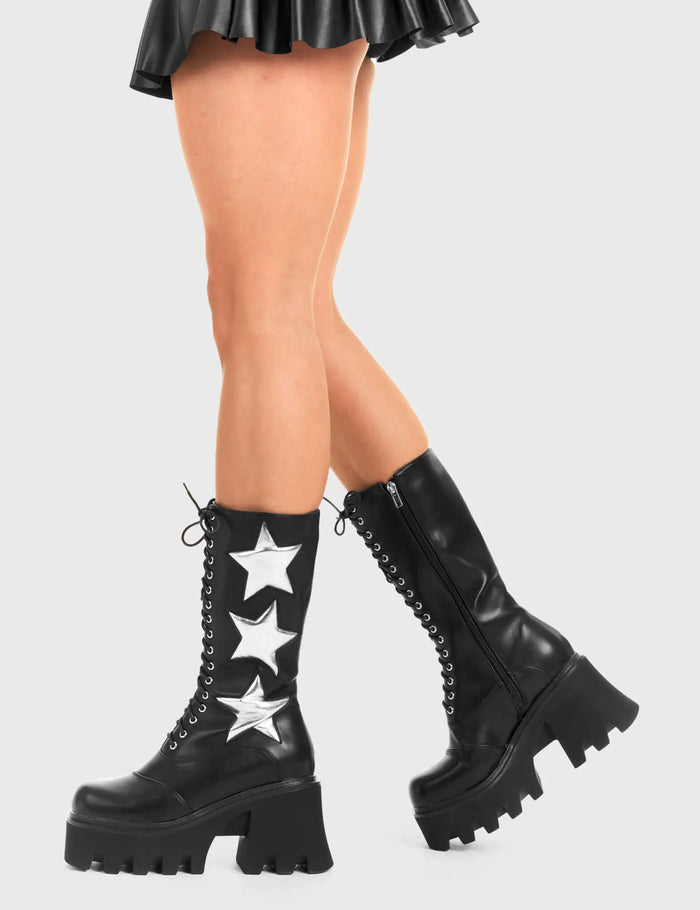 Lamoda Big League Chunky Platform Calf Boots