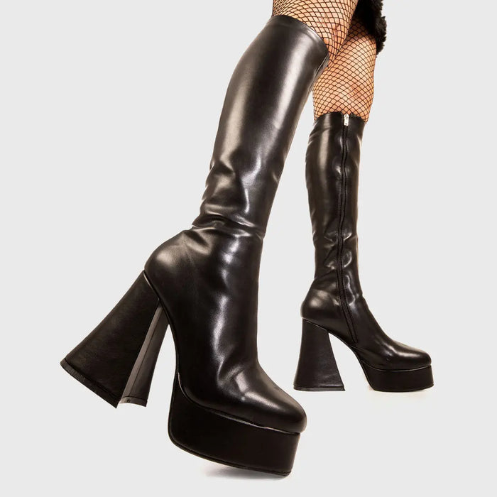 Lamoda Black Swan Platform Knee High Boots