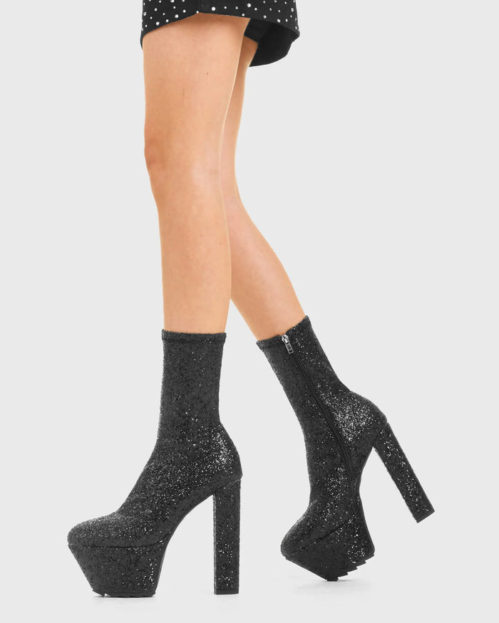 Lamoda Bling Platform Ankle Boots