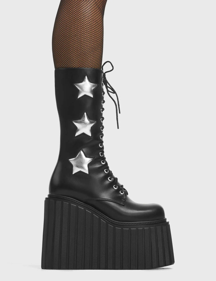 lamoda Can't Cope Chunky Creeper Calf Boots
