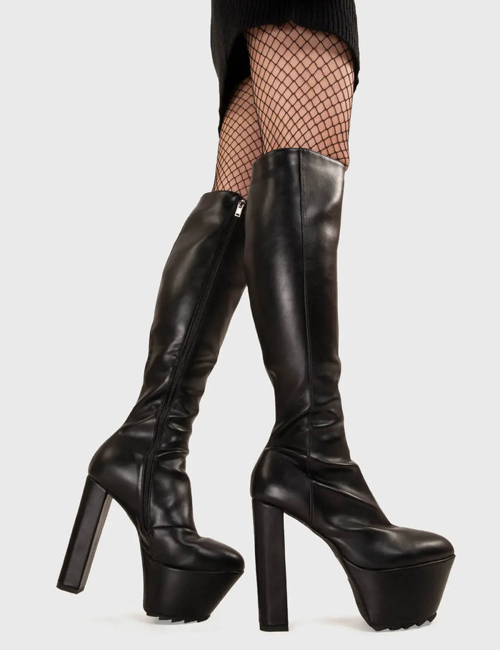 Lamoda Can't Stand You Platform Knee High Boots