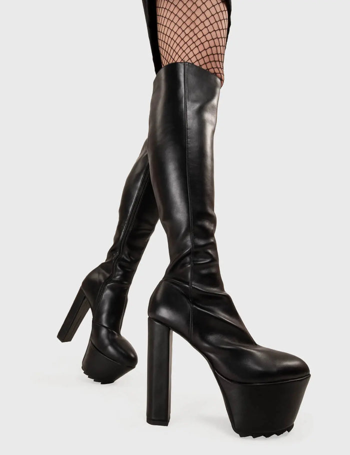 Lamoda Can't Stand You Platform Knee High Boots