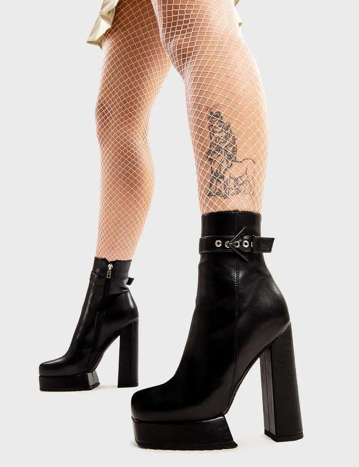lamoda Check In Platform Ankle Boots