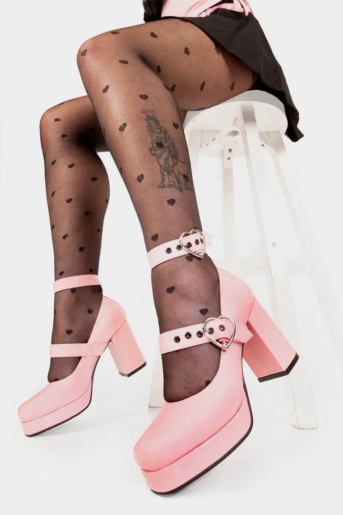 Lamoda Chrome Heart Platform Heels