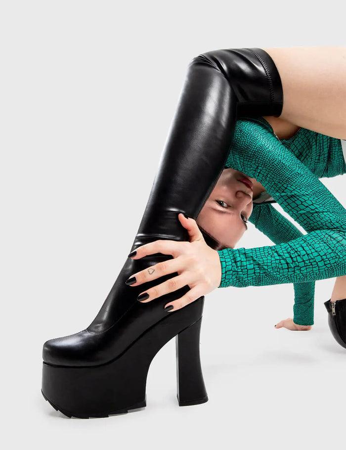 Lamoda City Platform Thigh High Boots
