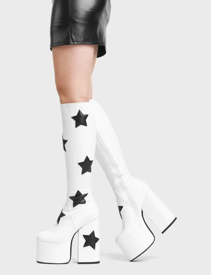 Lamoda Comet Platform Knee High Boots