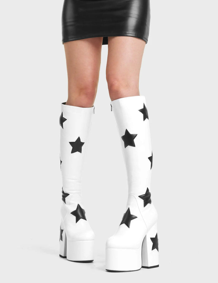 Lamoda Comet Platform Knee High Boots
