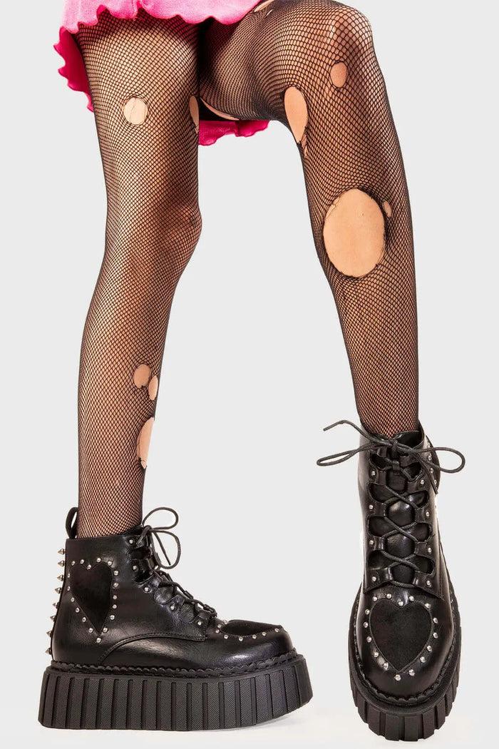 Lamoda Cross Your Heart Chunky Ankle Creeper Boots