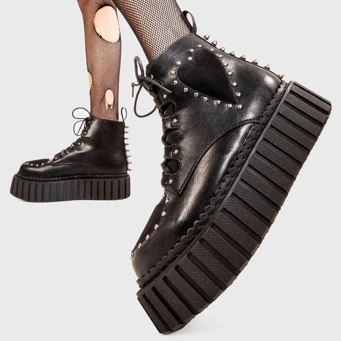 Lamoda Cross Your Heart Chunky Ankle Creeper Boots