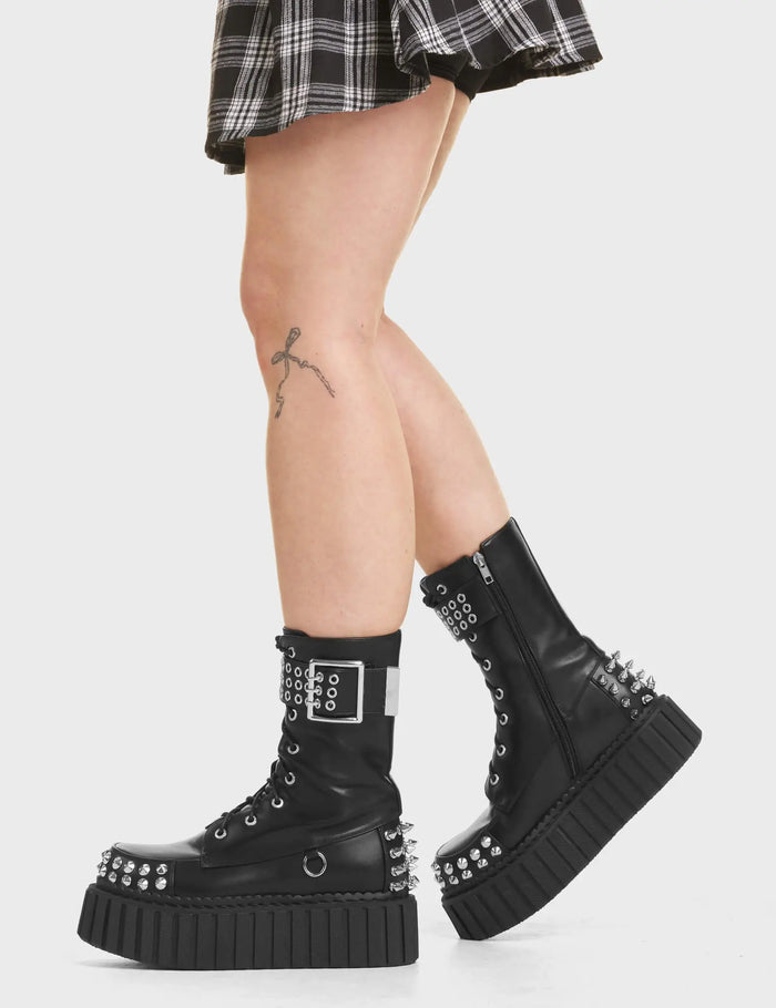 Lamoda Crystal Clear Chunky Creeper Ankle Boots