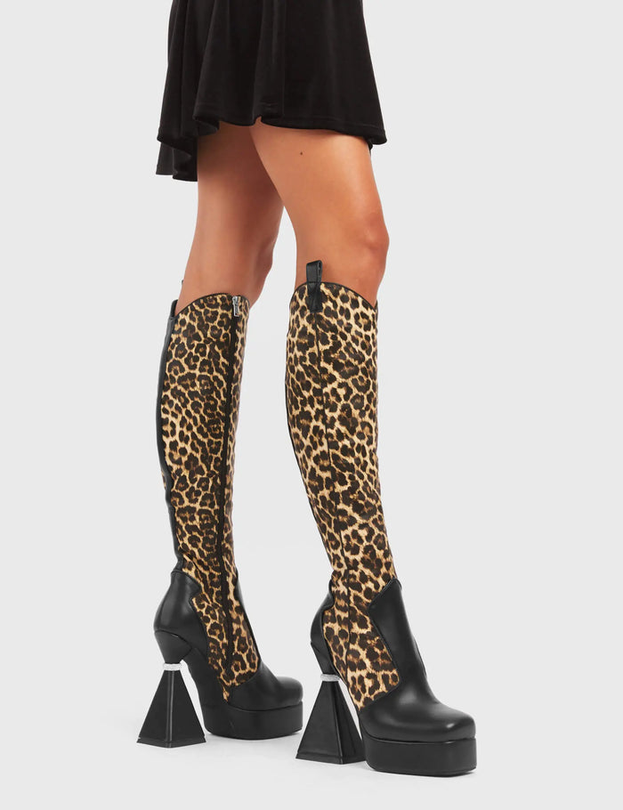Lamoda Curious Platform Knee High Boots