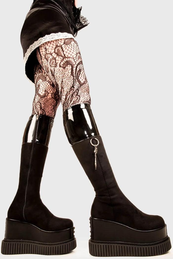 Lamoda Devious Chunky Platform Knee High Boots