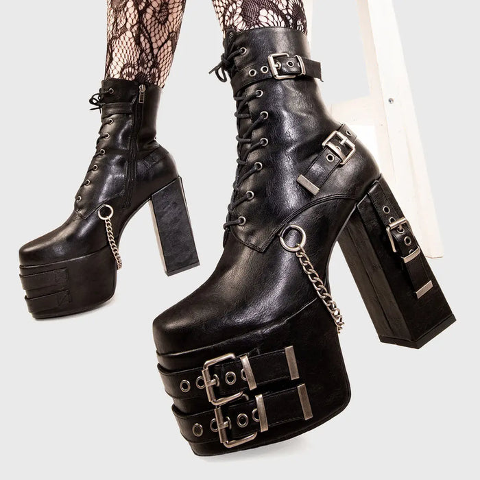 Lamoda Diligence Chunky Platform Ankle Boots
