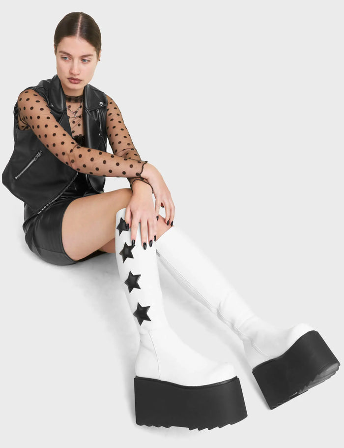Lamoda Extraterrestrial Platform Knee High Boots