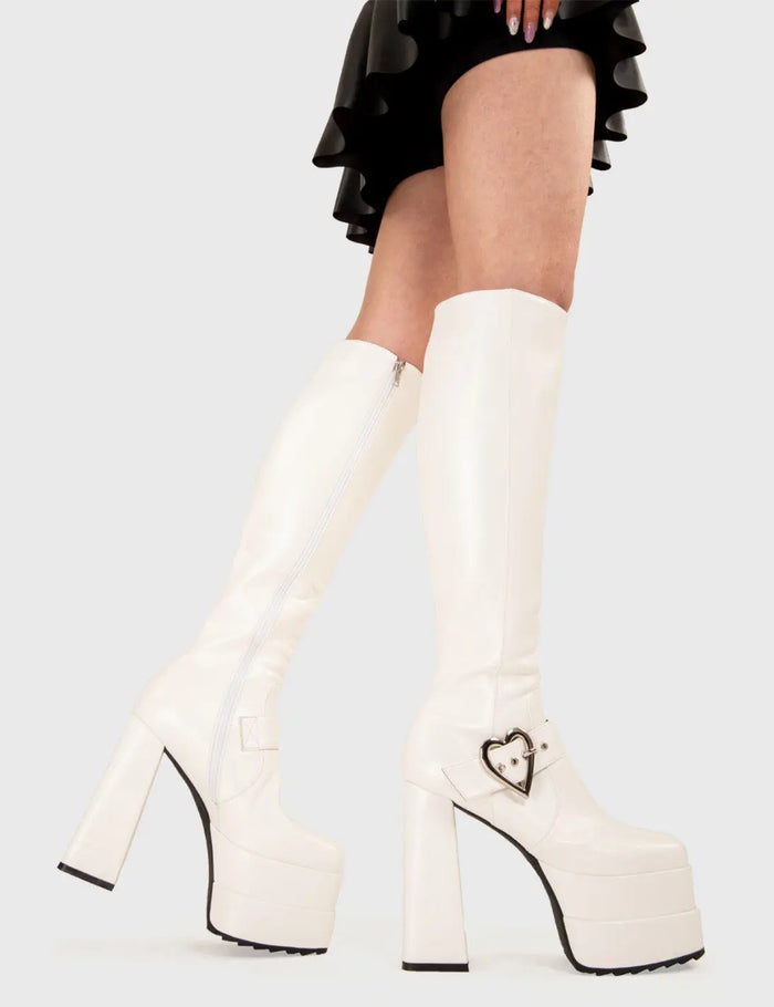 lamoda Fixed Up Platform Knee High Boots