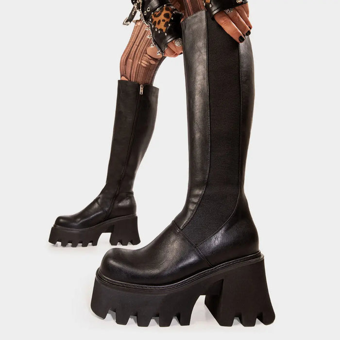 Lamoda For You Chunky Platform Knee High Boots