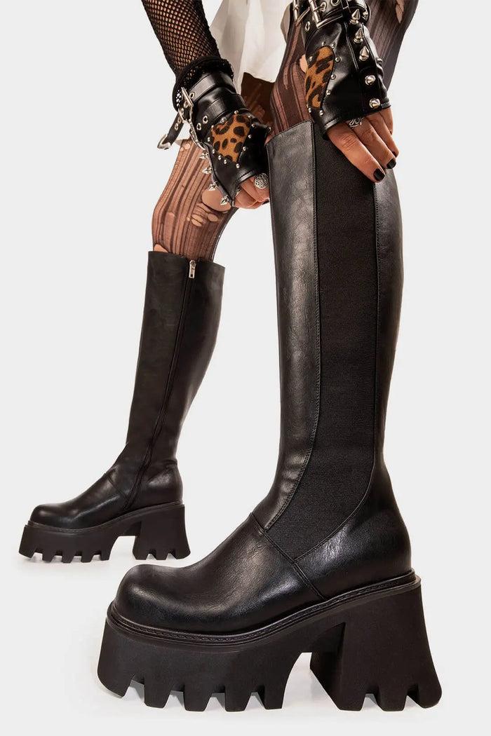 lamoda For You Chunky Platform Knee High Boots